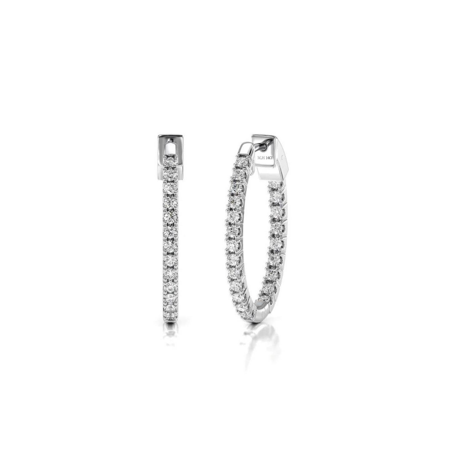 Inside Out Diamond Hoops