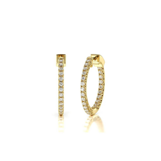 Inside Out Diamond Hoops