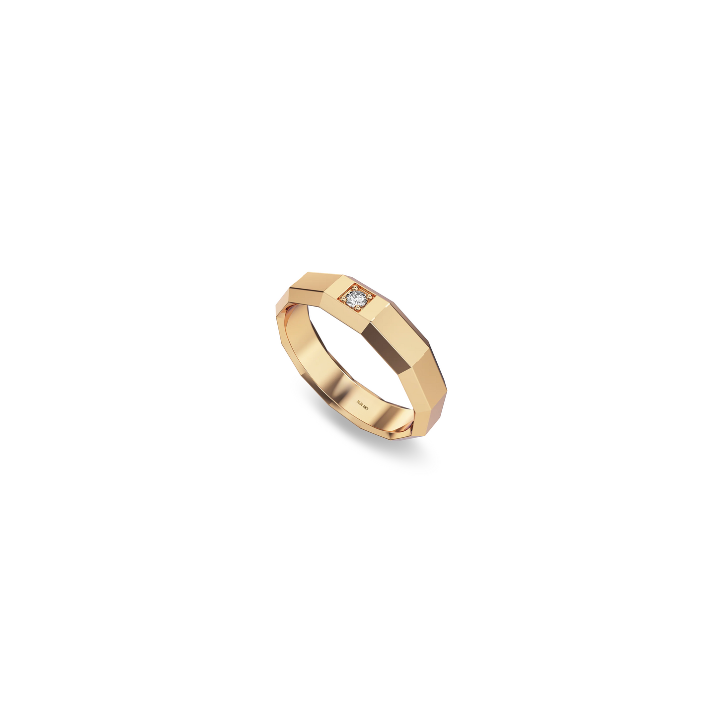 Faceted Diamond band