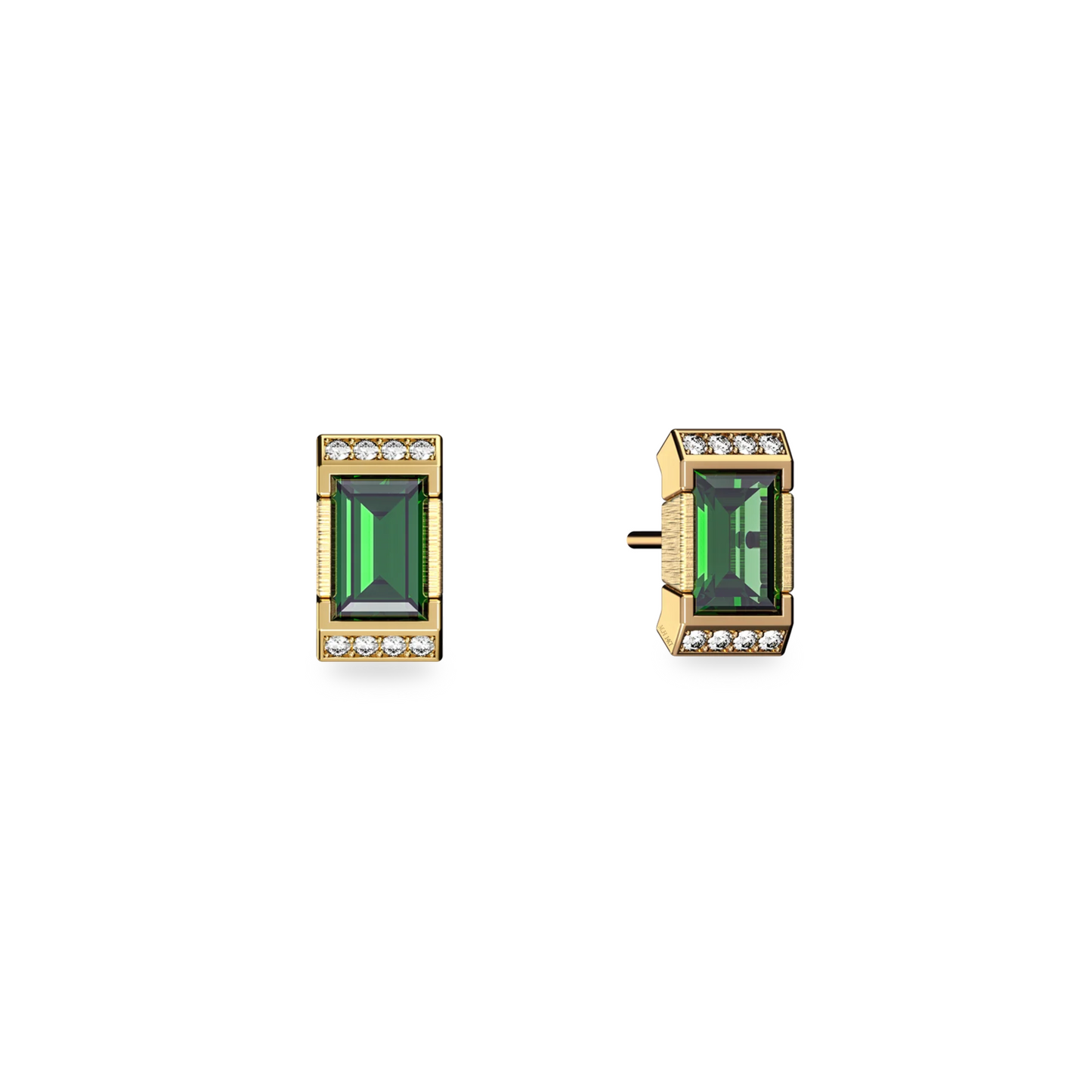 Selene Green Emerald Studs